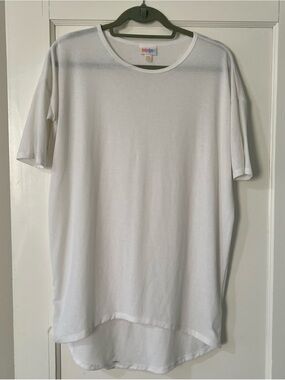 LuLaRoe White Short Sleeve Tee